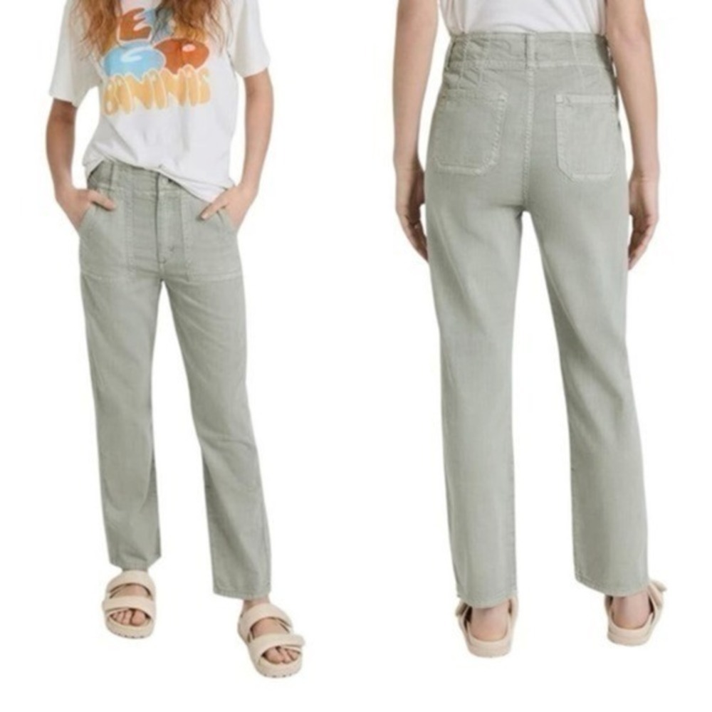 Joe's Jeans The Honor High Rise Vntge Straight Utility Pants in sea grass 29 NWT